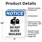 Signmission Do Not Block Mailbox Sign With Symbol, 7 in W x Rectangle, Vinyl Decal OS-2PACK-NS-D-710-V-11082 - alternate 5